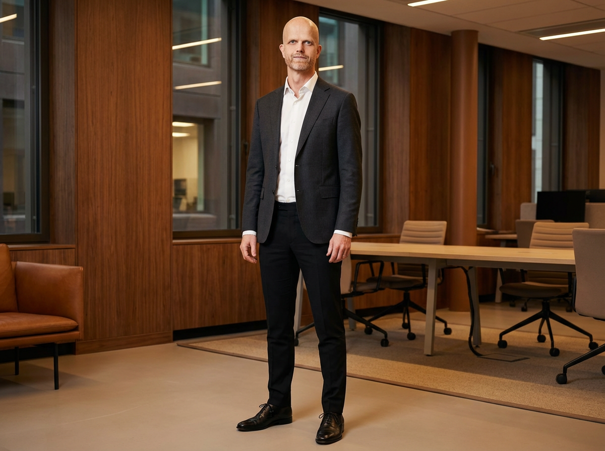 Svart Dress med Smal Passform